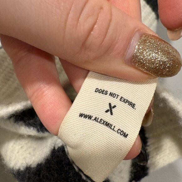 ALEX MILL 100% Marino wool -Felix striped merino wool half-zip sweater - Picture 7 of 9